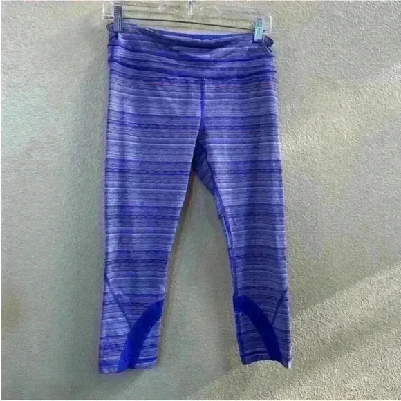 Lululemon- Run: Inspire Crop 11 *All Luxtreme Space Dye Twist... Size 8 EUC! - Picture 5 of 9